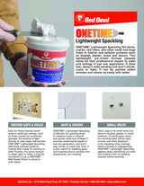 Red Devil 0541 ONETIME Lightweight Spackling, 1 Gallon, Made in USA