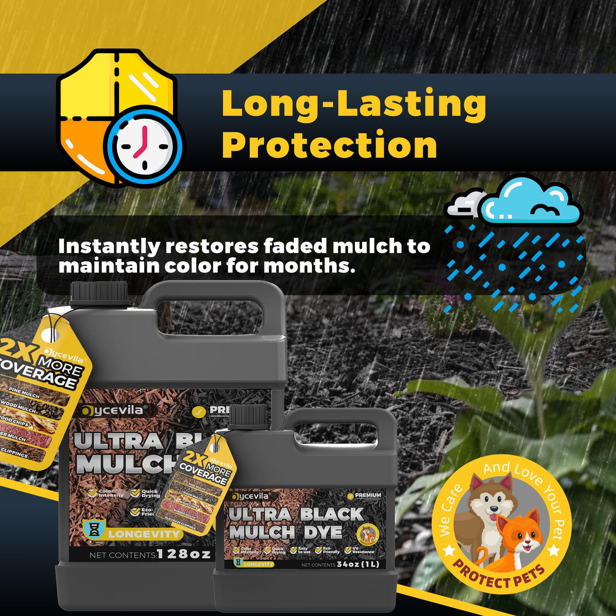 32 oz Black Mulch Dye Concentrate, Liquid Mulch Dye for Landscaping