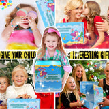 Mermaid Bath Bombs for Kids Girls with Surprise Inside, 6 Pcs Natural Fizzy Princess Fun Shell Bubble Bath Bomb Kit with Jewelry Toys, Christmas Easter Basket Stuffer Valentines Day Birthday Gift Set