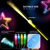 JSronms 48 Pcs Fiber Optic Wand,Glow Wands,Fiber Optic Light Wand,Light up Wands Bulk,LED Fiber Optic Wands,Glow Party Supplies for Wedding,neon Party,New Year Party Favors,Bar DJ,Halloween,Christmas