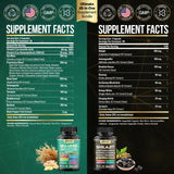 Parrox Shilajit and Sea Moss Bundle, Sea Moss 350mg, Black Seed Oil 200mg, Ashwagandha 100mg, Turmeric, Shilajit 300mg, Rhodiola Rosea 100mg, Panax Ginseng 50mg, Dynamic Vitality Bundle (1 Pack)