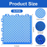 16 Pcs Modular Interlocking Cushion- 10.3" x 10.3" Splicing Above Ground Pool Floor Protectors- Non-Slip Pools Spas Floor Mat Pathways from the Pool to the Porch