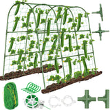 Cucumber Trellis for Raised Bed, Garden Arch Trellis for Climbing Plants Outdoor, Metal Garden Trellis for Spring Vegetables, Cucumber Trellis for Tomato, Bean, Pea, Grape, Plant