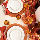 CQURE 7 Pack Fall Leaf Garland, Total 41.3Ft Artificial Fall Vines Autumn Garland Fall Maple Leaves Thanksgiving Decor for Home Wedding Fireplace Christmas