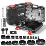 KATA 25 Piece Hole Saw Kit with 3/4"-6" for Wood, Drywall, PVC and Plastic