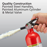 Kidde Smoke & Carbon Monoxide Detector, AA Battery Powered, LED Warning Light Indicators & Fire Extinguisher for Home, 1-A:10-B:C, Dry Chemical Extinguisher, Red, Mounting Bracket Included