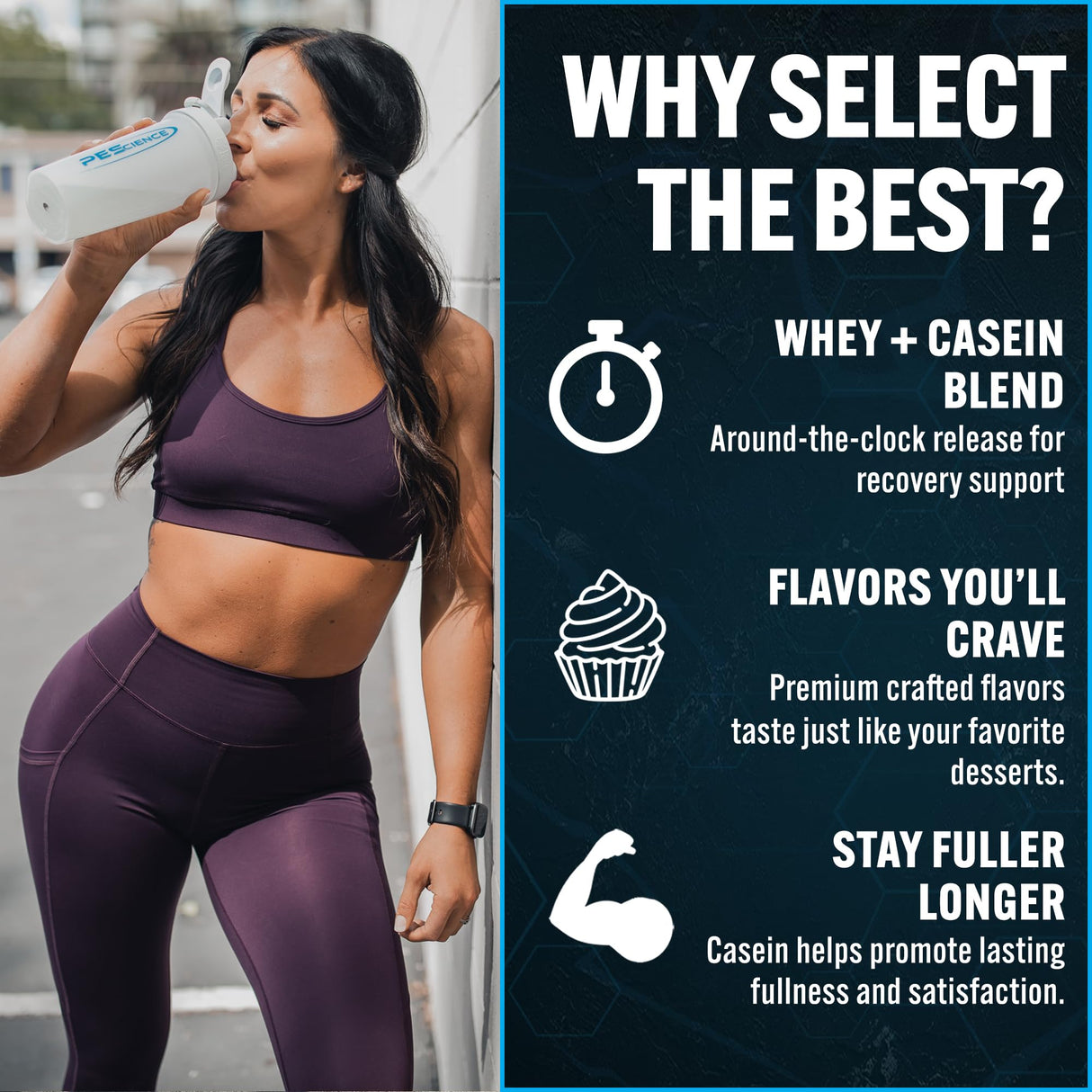 PEScience Select Protein Powder, Whey and Casein Blend, Clean Protein Powder for Women and Men, Low Calorie, Low Carb, Keto Friendly, Gluten Free, Strawberry Cheesecake, 27 Servings