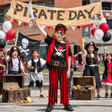 Lingway Toys Kids Pirate Costume,Pirate Dress Up 8pcs Set for Boys 5-6years