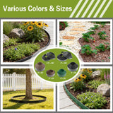 4in x 50ft No Dig Landscape Edging, Garden Edging Border with 75 Spikes, Hammer & Gloves, Tool-Free HDPE Lawn Edging Kit for Garden Yard Flower Beds Pathway Landscaping Project