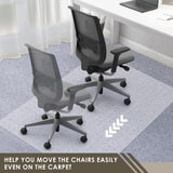 Azadx Heavy Duty Office Chair Mat for Carpet 32" x 48" Hard Material Chair Mat for Carpeted Floor Slip Resistant Carpet Protector for Home Office Easy Glide Desk Floor Mat for Office Chair on Carpets