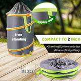 Altdorff Resuable Leaf Bag 2 Pack, Collapsible Trash Can for Camping, Garden Waste Bag Pop Up, 120L Large Yard Waste Container with Drain Holes and Drawstrings for Windy Days