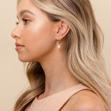 PAVOI Drop Earrings for Women, 14K Gold Plated, Yellow Gold, Size 7, Pearl