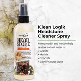 KleanLogik Headstone Cleaner For Graves & Memorials, Tombstone Cleaner Solution Removes Dirt & Plant Growth To Restore Natural Luster To Granite, Marble, Slate, Concrete, Limestone & Stone, 8 Fl Oz