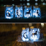 Yeuago 8 Pack Solar Fairy Star Firefly Jar Lid Lights - Waterproof Lantern Mason String Lights With Hangers for Regular Mouth Jars - Christmas Gifts (Cold White)