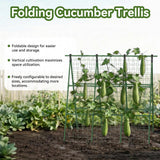 2 Pack Cucumber Trellis, 49.6"×49.6" Garden Trellis for Climbing Plants Outdoor, A-Frame Vegetable Trellis for Raised Bed, Support for Tomatoes, Squash, Zucchini, Vegetables