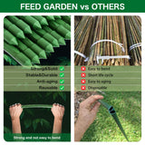 FEED GARDEN Garden Stakes 72 Inch 6ft 25 Pack, Sturdy Plant Metal Sticks Support, Plastic Coated Plant Stakes,Tomato Stakes, Beans,Trees