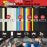 Upgraded 220W Plastic Welder, 2 in 1 Plastic Welding Kit Plastic Repair Welder Kit 1000PCS Hot Stapler Soldering Gun with 100PCS Plastic Welding Rods Car Bumper Repair Kit for Most Plastic Repair