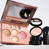 LAURA GELLER NEW YORK Baked Starter Kit: Medium - Best of the Best Full Face Palette + Baked Balance-n-Brighten Powder Foundation + Retractable Angled Kabuki Brush Set