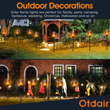 Otdair 43" Solar Torch Lights Outdoor with Flickering Flame for Halloween