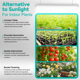 JESLED Plant Grow Lights, 4FT 5000K Full Spectrum Daylight White, 96W(2 X 48W,600W Equivalent), Linkable Grow Light Strips for Indoor Plants, Seed Starting, Greenhouse, Growing Shelf, 2-Pack