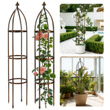 6.3FT, 100% Metal Thickened Garden Obelisk Trellis for Climbing Plants