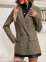 Mina Self Old Money Clothes 2025 Fall Outfits for Women Winter Brown Tan Khaki Womens Christmas Party Nye New Years Eve Clothes Womens Trendy Boyfriend Fashion Ladies Women's Blazers & Suit Jackets