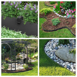 Anleolife 60ft Flexible Plastic Landscape Edging Coil with 18 Stakes