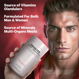 Codeage Grass Fed Beef Organs Supplement – Glandulars Supplements - Freeze Dried, Non-Defatted, Desiccated Liver, Heart, Kidney, Pancreas & Spleen Bovine Pills – Beef Vitamins - Non-GMO -180 Capsules