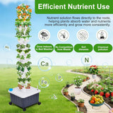 Hydroponic Tower, 14-Layer Hydroponics Growing System Kit with 70 Slots, Vertical Garden System with 20L Water Tank and Pump for Indoor Outdoor Home, Balcony & Patio