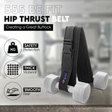 555 BE FIT - Exercise Hip Thrust Belt - Free Resistance Bands Set – for Dumbbells, Kettlebells, and Plates – Slip-Resistant Padding for Hip Protection – Perfect for Gym, Home, and On-The-Go Workouts