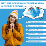 Ashwagandha Gummies, Magnesium Glycinate Gummies 200mg for Adults, Vitamin B6, Zinc, Rhodiola Rosea, Lemon Balm, Relaxation Support, Natural Zzz, Brain, Muscle, Stamina, Energy, Sugar Free