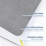 Corduroy Chair Mat for Hardwood Floor, 55"x35" Office Chair Mat Desk Chair Mat for Rolling Chair, Large Anti-Slip Backing Low-Pile Office Rug Floor Mat for Office/Home Light Grey