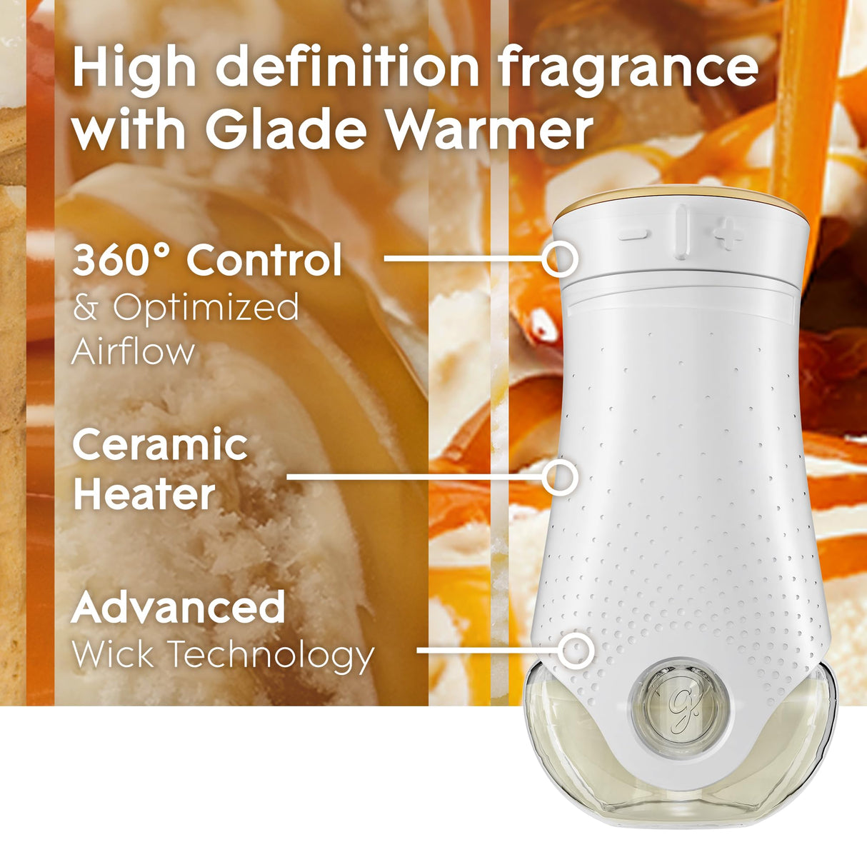 Glade PlugIns Refills Air Freshener, Scented and Essential Oils for Home and Bathroom, Vanilla Caramel Twist, 3.35 Fl Oz, 5 Count