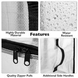 ClearSpace Heavy Duty Storage Bags Clear Storage Bins with Lids, Large Packing Boxes with Backpack Straps & Zippers College Dorm Moving Supplies, 4 Pack