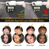 BEEOS 2x6 Skinlike Real HD Lace Closure, Straight Human Hair Pre-Plucked Single Knots 0.10mm Ultra-thin Invisible HD Lace 20 Inch