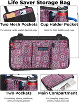 ZHCHG Wheelchair Side Bag with Cup Holder, Wheelchair Armrest Pouch Accessories for Walker, Rollator, Electric Scooter Wheelchairs, Ideal Gift for Mother's Day & Father's Day