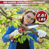 Mini Electric Chainsaw Cordless Brushless, 6 Inch Small Chainsaw Battery Powered, Handheld Chain Saw for Wood Tree Branches Pruning, 4 Chains, 2x 2500 mAh Battery, Garden Tools Christmas Gifts for Dad