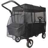 YEEDOIDO Mosquito Net for Wagon Universal, Bug Net Cover for Collapsible Beach Folding Utility Kids Grocery Push Pull Stroller Wagon Cart Accessories Attachment Foldable Sun Shade for Camping