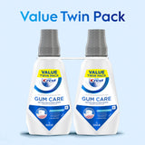 Crest Gum Care Alcohol Free Mouthwash, Cool Wintergreen, Value Twin Pack, 2 x 1L (33.8 fl oz) Bottles, Helps Prevent & Reduce Gingivitis, Neutralizes Plaque Around the Gum Line, No Burn Oral Rinse