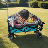 MAMIKO Cargo Net for Utility Folding Wagon, Garden Cart, Folding Trolley Cart, Beach Cart, Made of Heavy Duty Nylon Net with Storage Bag / 43.3"X27.6"to 78.7"×51.1"