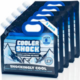 Cooler Shock Reusable Ice Packs for Cooler, 8.5"x7.5" - Long Lasting Cold Freezer Packs for Coolers and Lunch Boxes - Cooler Ice Packs for Camping Gear, Fishing, Road Trips, Beach Must Haves