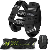 Weighted Vest for Women Men BeatBoost 15 lb Weight Vest with Ironsand for Walking Strength Training Running Workout Black