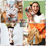 Tiangrid 6 Pcs Western Highland Cow Gifts for Women Include 20 oz Stainless Steel Tumbler with Lid Straw Cosmetic Bag Throw Blanket Keychain Socks Handbag for Highland Cow Lovers Birthday Christmas