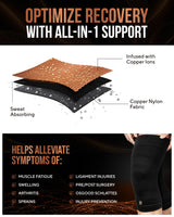 TheraCopper Copper Knee Brace for Men & Women (2 Pack) — Non-Slip Compression Copper Knee Sleeve for Arthritis, Knees Pain Relief, Swelling, Anti inflammatory and Recovery Support (X-Large)