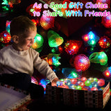 OLUPP 100 Pcs Light Up Rings, Glow In The Dark Party Supplies, 6 Style Flashing Glow In The Dark Rings for Adults & Kids, LED Ring for Birthday Party Favors, Concert, Raves, Halloween, Christmas