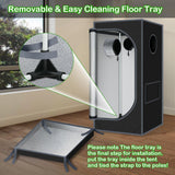 24"x24"x55" Grow Tent for Indoor Plants 600D Mylar Hydroponic High Reflective GrowTents for Plant Fruit Flower Veg Growing