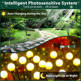 6-Pack Garden Solar Lights, 48 LED Solar Lights Outdoor for Garden Decor, Waterproof Firefly Light Outdoor (Sway by Wind), Swaying Light for Outside Yard Pathway Landscape Decorations (Warm White)