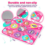 Unicorn Dance Mat for Girls, LED Music Pad, 5 Game Modes, Gift for Kids 3+