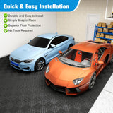 Jocoevol 60-Pcs Interlocking Tile, 12" x 12" Indoor/Outdoor Self-Drainage Interlocking Floor Tiles, Non-Slip Heavy-Duty Polypropylene Splicing Flooring Tile for Garage Patio Pool Bathroom, Black