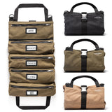 Official Legacy Tool Roll Bag - Easy to Carry 5-Pocket Roll Up Tool Bag - Durable Canvas, Rust-Proof YKK Zippers, Secure Buckle - A Loving Gift for Dads, Mechanics, Electricians & Hobbyists| ArmyGreen